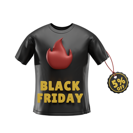 Clothes Discount Black Friday  3D Icon