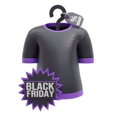 Clothes Discount Black Friday  3D Icon