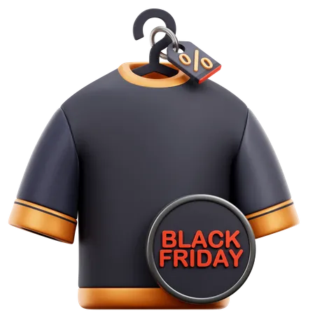 Clothes Discount Black Friday  3D Icon