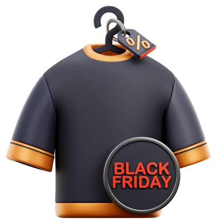 Clothes Discount Black Friday  3D Icon