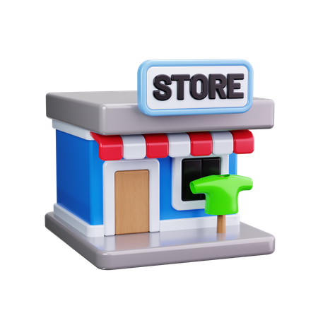 洋服店  3D Icon
