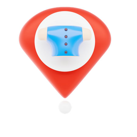 Clothing Store Pin  3D Icon
