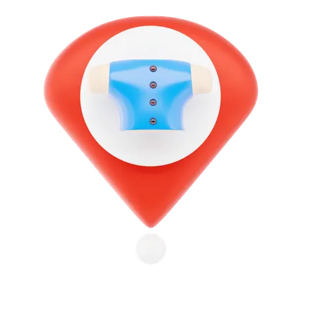 Clothing Store Pin  3D Icon