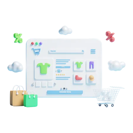 Clothing Website  3D Icon