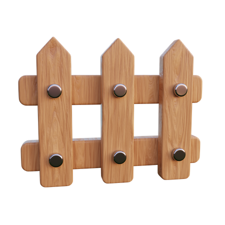 Clôture en bois  3D Icon