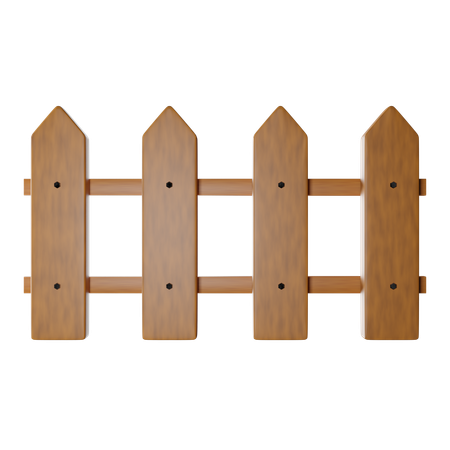 Clôture en bois  3D Icon