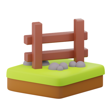 Clôture en bois  3D Icon