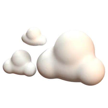 Clouds Illustration In 3 D Design 3D Icon