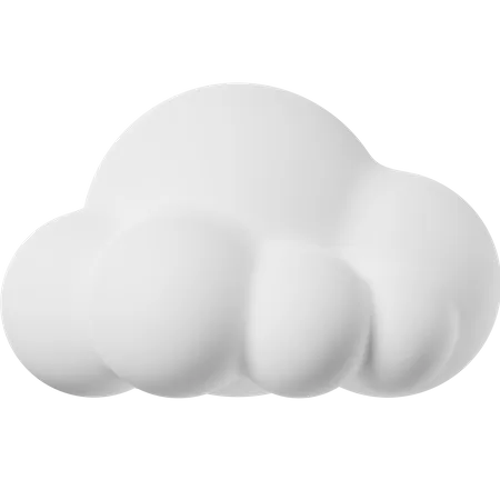 Cloudy 3 D Illustration 3D Icon