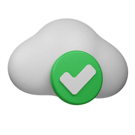 Cloud Accept  3D Icon