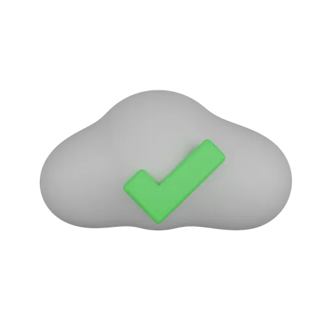 Cloud Accept  3D Icon