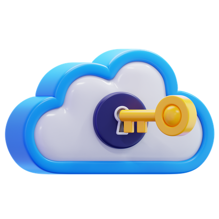 クラウドアクセスキー  3D Icon