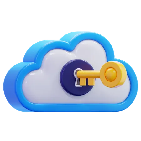 クラウドアクセスキー  3D Icon
