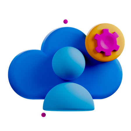 Cloud Admin  3D Icon