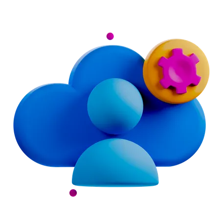 Cloud Admin  3D Icon