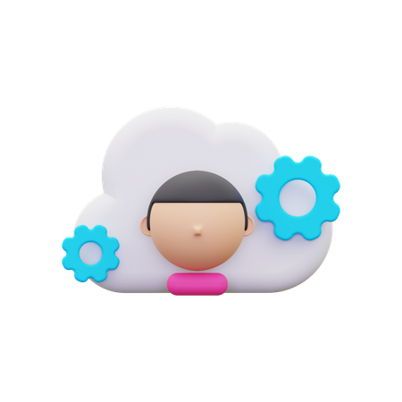 Cloud admin  3D Icon