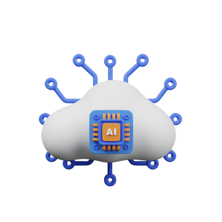 Cloud-KI  3D Icon