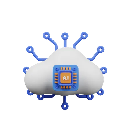 Cloud-KI  3D Icon