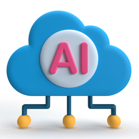 Cloud Ai  3D Icon