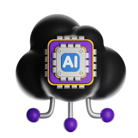 CLOUD AI  3D Icon