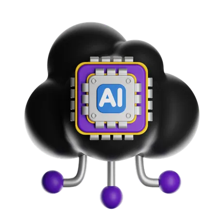 CLOUD AI  3D Icon