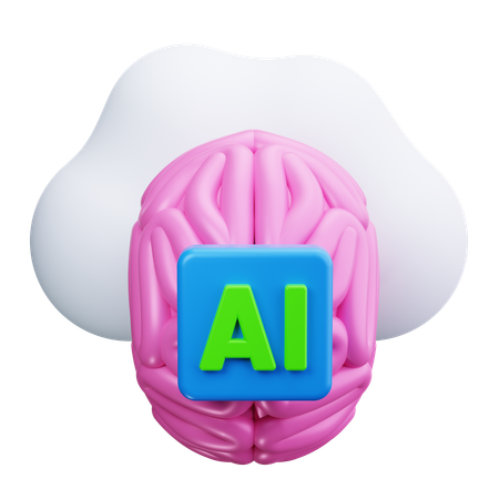 Cloud AI  3D Icon