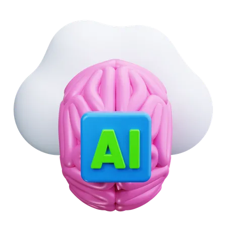 Cloud AI  3D Icon