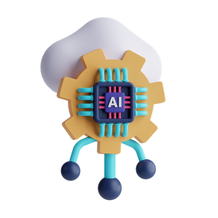 Cloud Ai  3D Icon