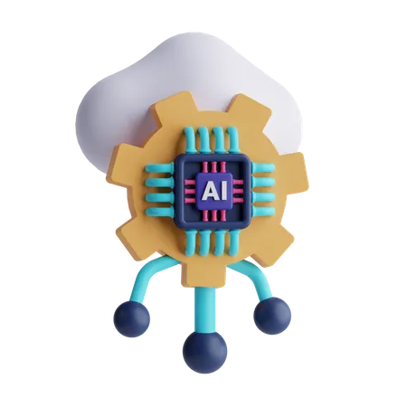 Cloud Ai  3D Icon