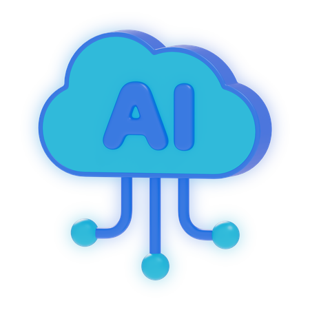 Cloud AI  3D Icon