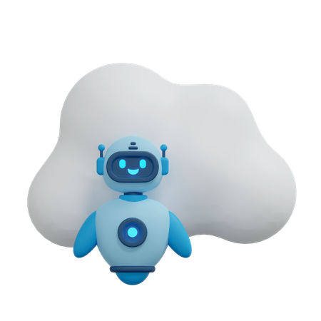 Cloud AI Assistant  3D Icon