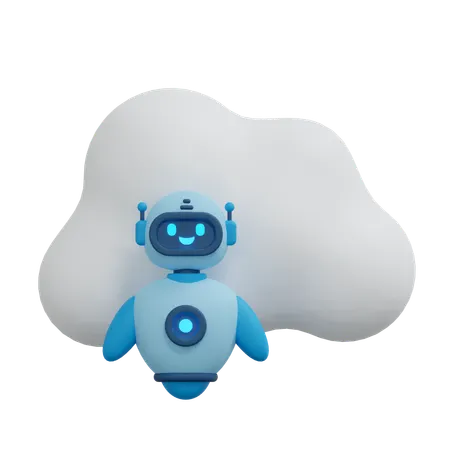 Cloud AI Assistant  3D Icon