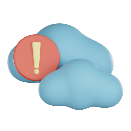 Cloud Alert  3D Icon