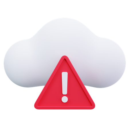 Cloud Alert  3D Icon