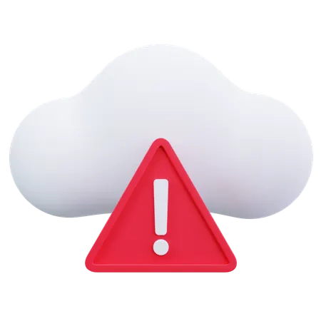 Cloud Alert  3D Icon