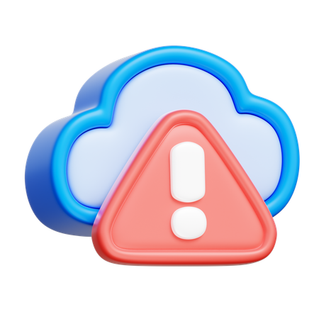 Cloud Alert  3D Icon