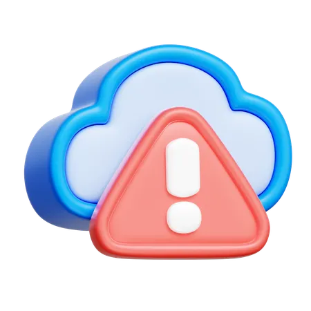 Cloud Alert  3D Icon