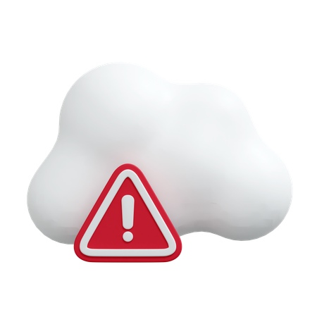 Cloud alert  3D Icon