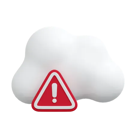 Cloud alert  3D Icon