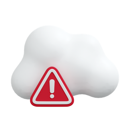 Cloud alert  3D Icon