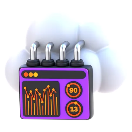 Cloud Analytics  3D Icon