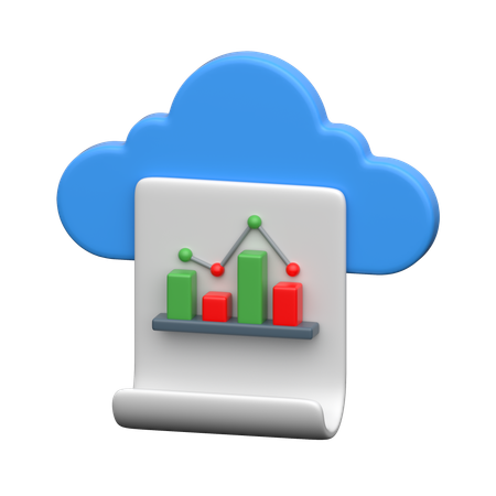 Cloud Analytics  3D Icon