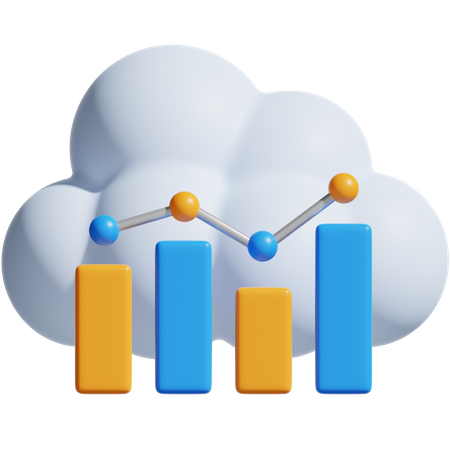 Cloud Analytics  3D Icon