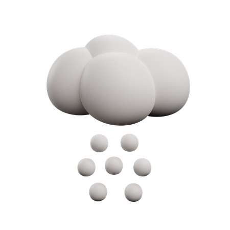 Cloud and fog  3D Icon