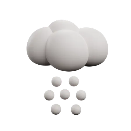 Cloud and fog  3D Icon