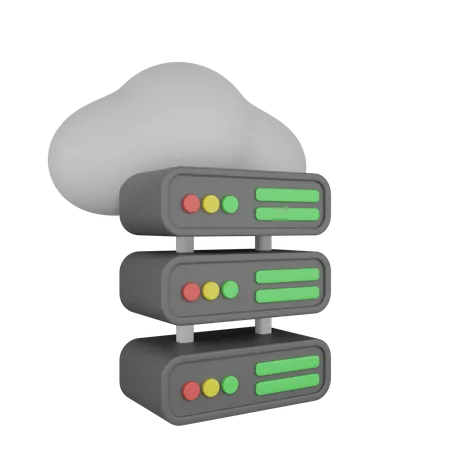 Cloud And Server  3D Icon