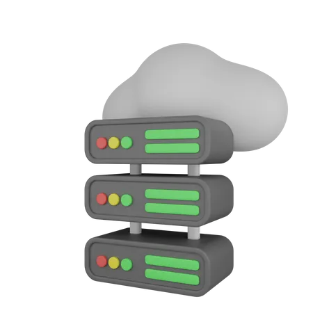 Cloud And Server  3D Icon