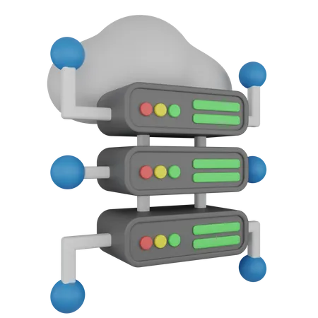 Cloud And Server Connection  3D Icon