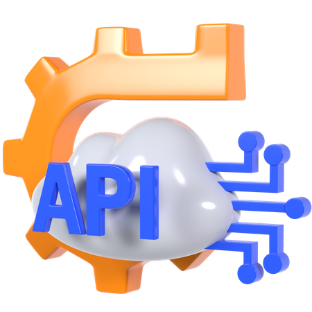 Cloud Api Configuration  3D Illustration