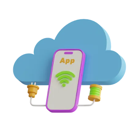 Cloud Application  3D Icon